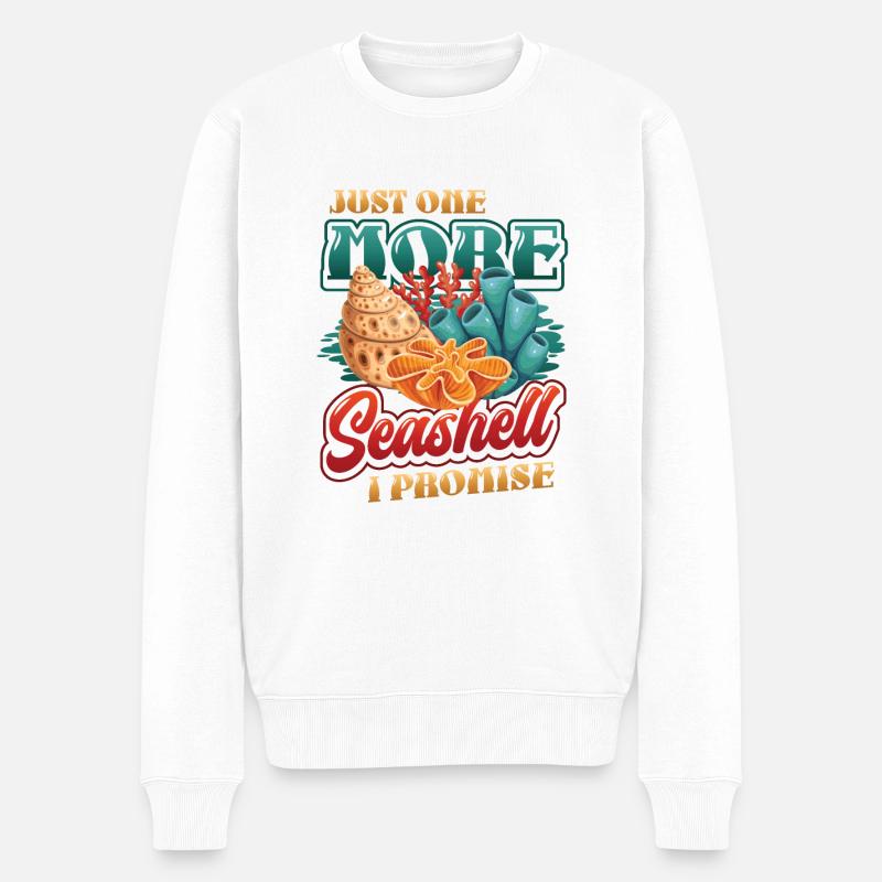 Nur Noch Eine Muschel, Sammler Muschel. - Männer Premium Bio Pullover - Weiß