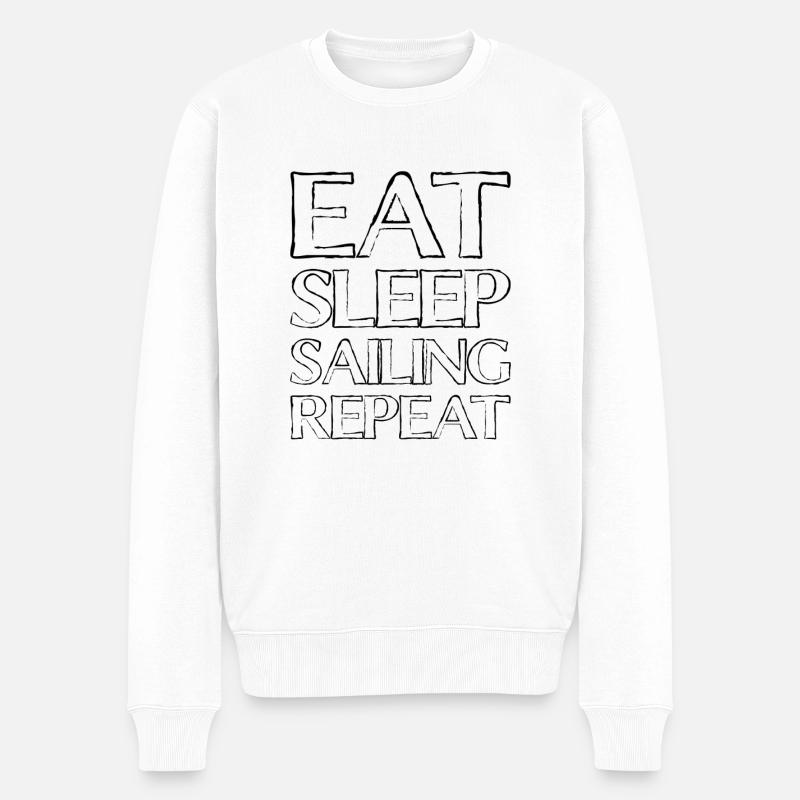 Manger sleep sailing - Pull Premium bio Homme - blanc