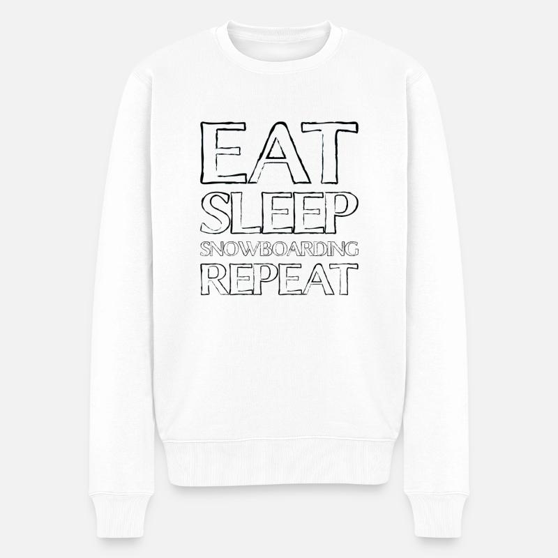Manger du snowboard - Pull Premium bio Homme - blanc