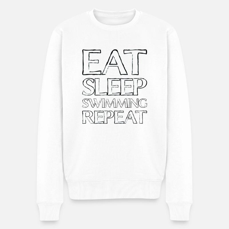 Manger Dormir Nager - Pull Premium bio Homme - blanc