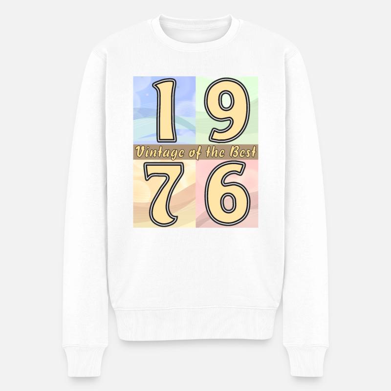 ANNÉE D’ANNIVERSAIRE 1976 - Pull Premium bio Homme - blanc