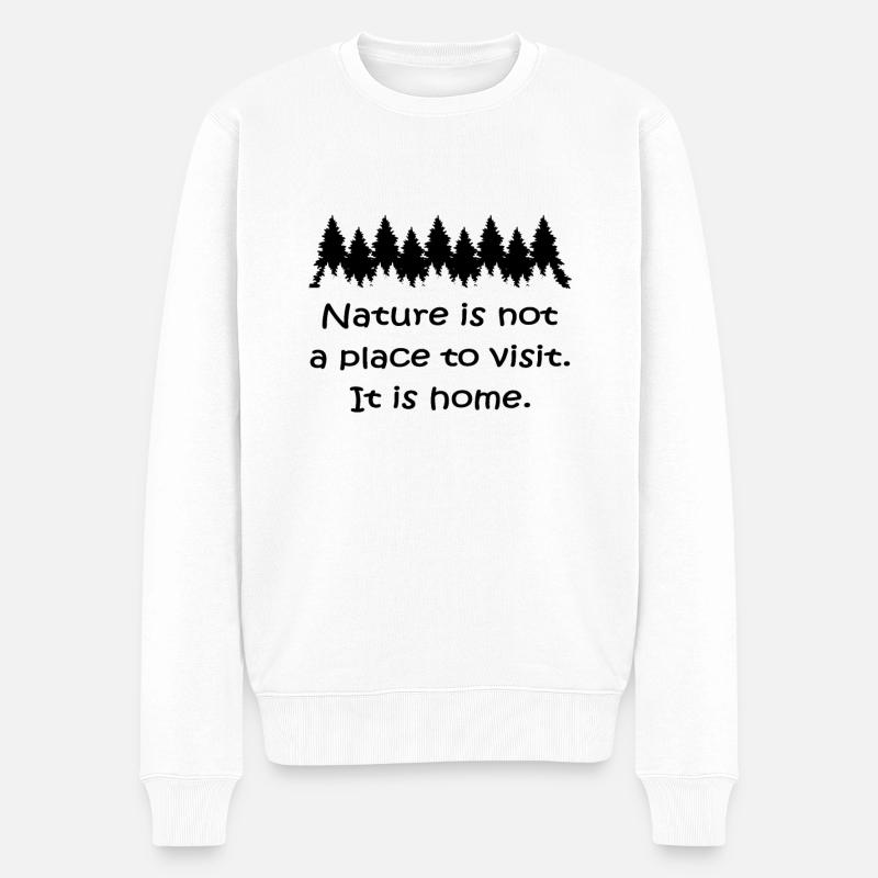Citation Nature , Randonnée - Pull Premium bio Homme - blanc