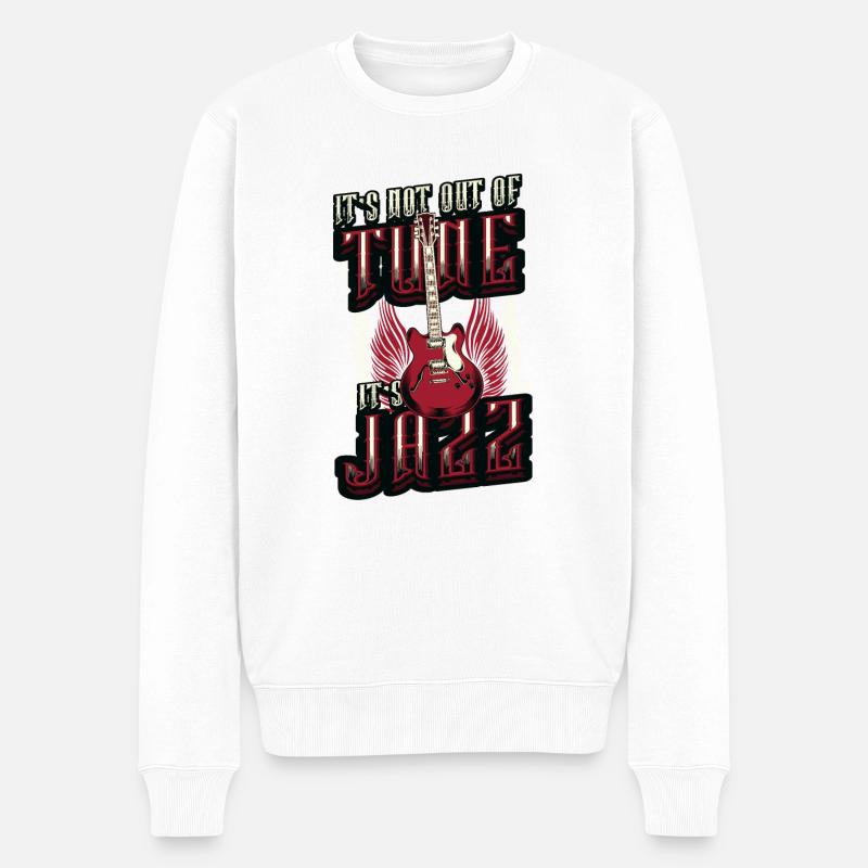 Es Ist Nicht Verstimmt, Es Ist Jazz - Jazz Band - Männer Premium Bio Pullover - Weiß