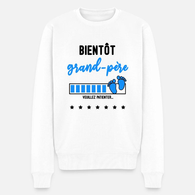 bientôt grand-père - Pull Premium bio Homme - blanc