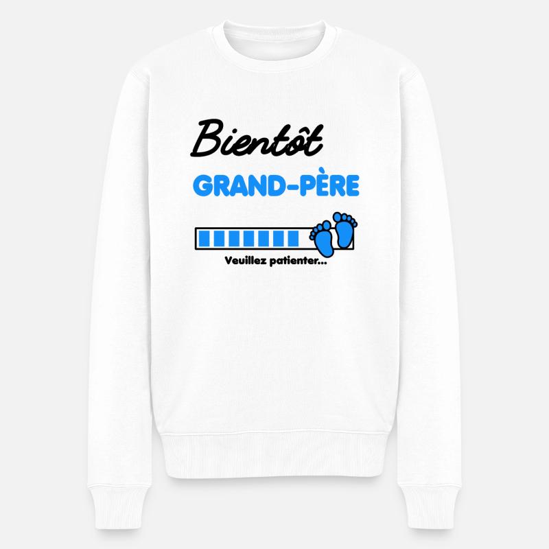 Bientôt grand-père Annonce grossesse - Pull Premium bio Homme - blanc