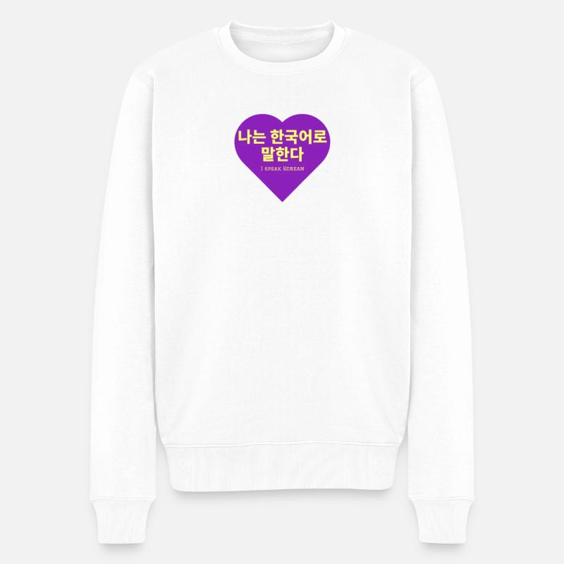 Coréen - Pull Premium bio Homme - blanc