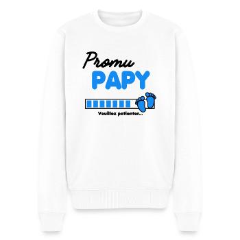 Promu Papy Annonce grossesse - Pull Premium bio Homme - blanc - Devant - Thijin (182cm)