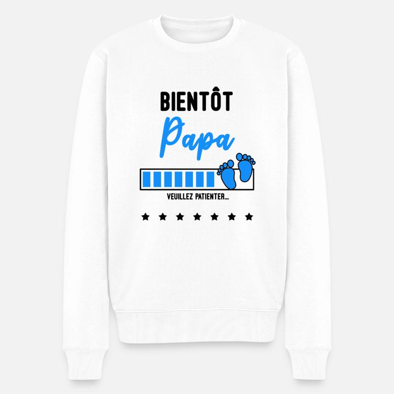 bientôt Papa - Pull Premium bio Homme - blanc