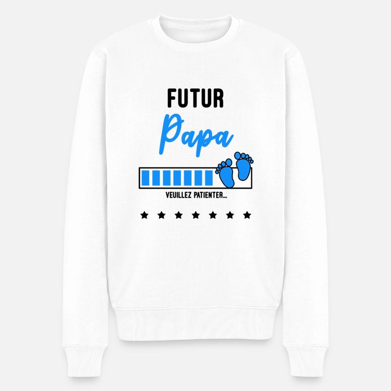 futur Papa - Pull Premium bio Homme - blanc