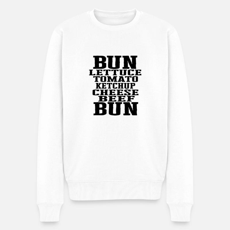 Hamburger Burgeraufbau - Männer Premium Bio Pullover - Weiß