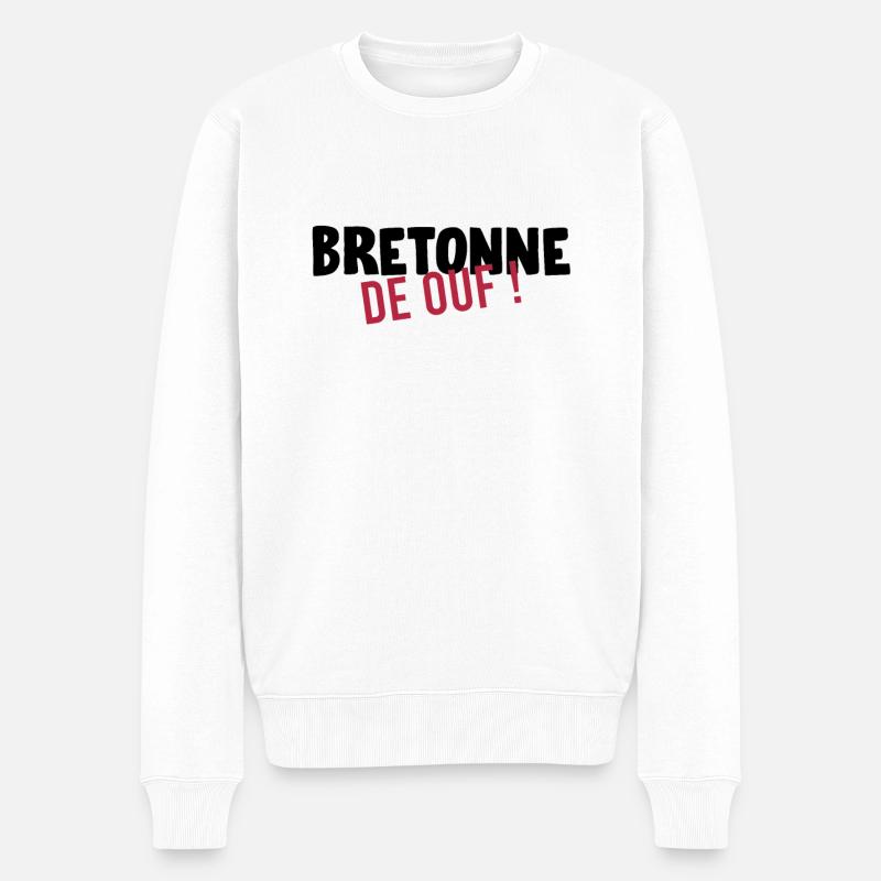 Bretagne , Breton , Bretonne , BZH , Breizh - Pull Premium bio Homme - blanc