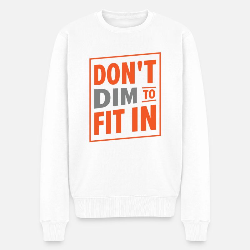Inspirierender Positivdenker - Männer Premium Bio Pullover - Weiß
