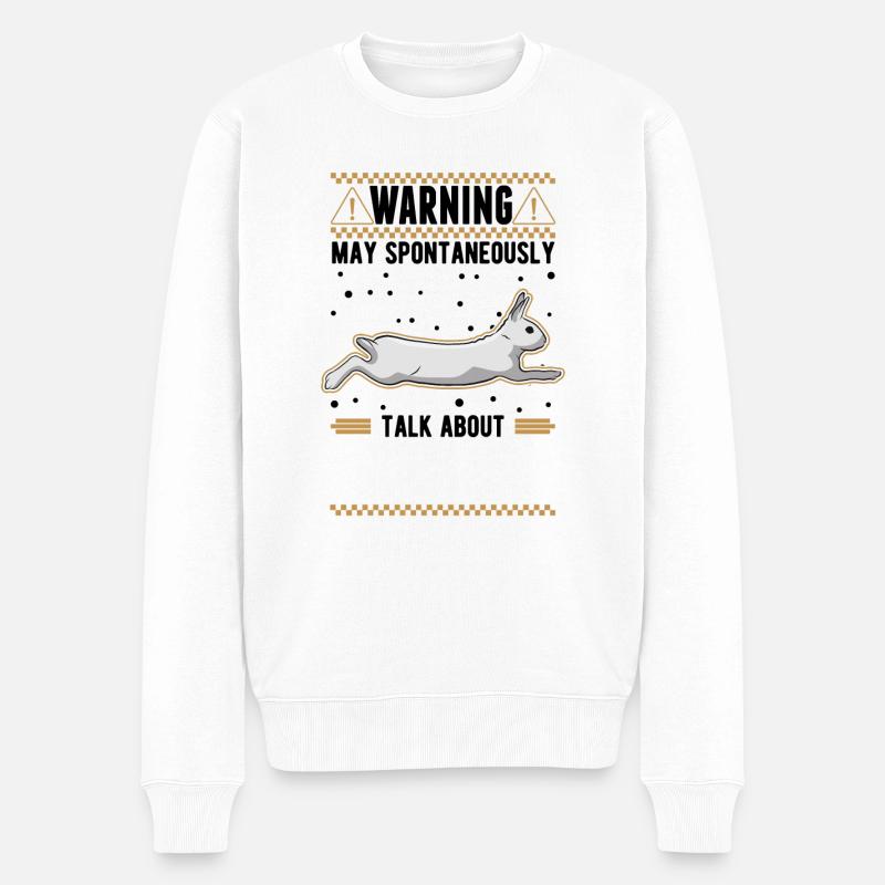 Lapin lapin lapin lapin - Pull Premium bio Homme - blanc