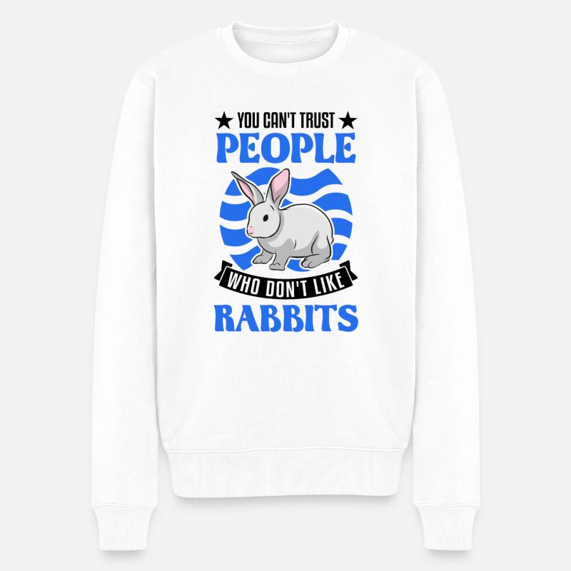 Rabbit Rabbit Rabbit - Men's Premium Organic Jumper - white