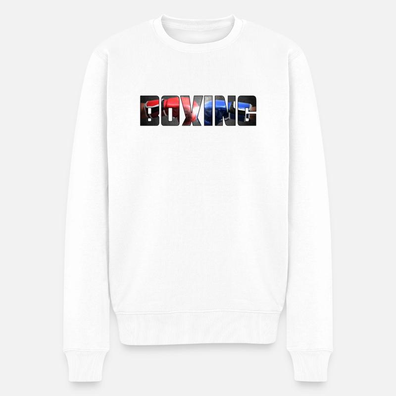Boxen - Männer Premium Bio Pullover - Weiß