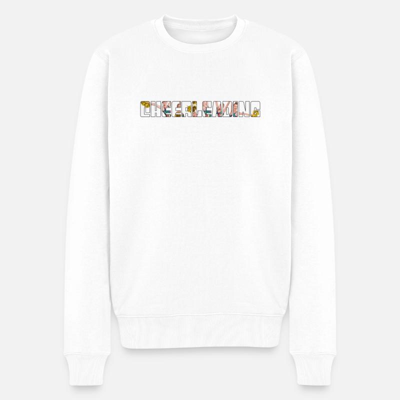 Cheerleading - Pull Premium bio Homme - blanc