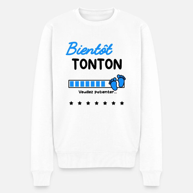 bientôt Tonton cadeau naissance - Pull Premium bio Homme - blanc