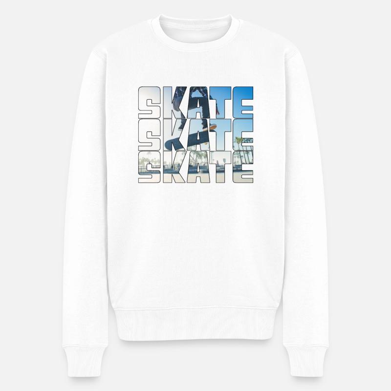 Skateboarding - Pull Premium bio Homme - blanc