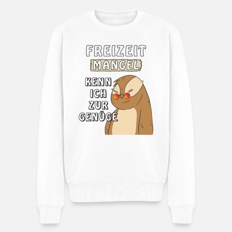 FAULTIER FREIZEIT MANGEL - Männer Premium Bio Pullover - Weiß