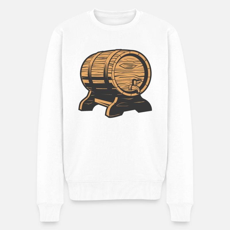 Baril de bière - Pull Premium bio Homme - blanc