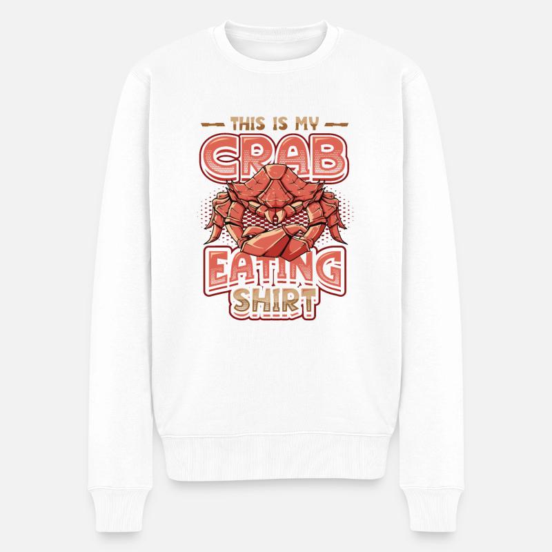 Nourriture pour crabe. - Pull Premium bio Homme - blanc