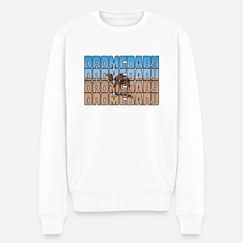 Dromedar - Männer Premium Bio Pullover - Weiß