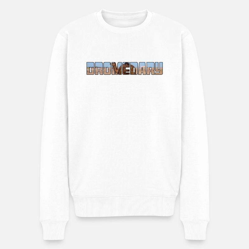 Dromedar - Männer Premium Bio Pullover - Weiß