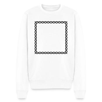 Rahmen Wikinger - Männer Premium Bio Pullover - Weiß - Vorne - Thijin (182cm)