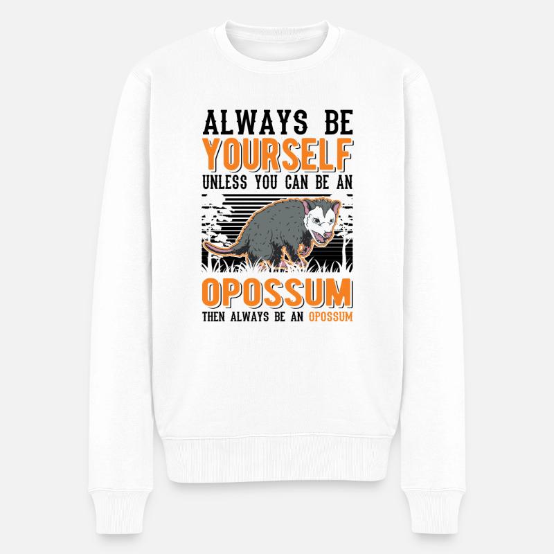 Opossum Cadeau Marsupial Opossum - Pull Premium bio Homme - blanc