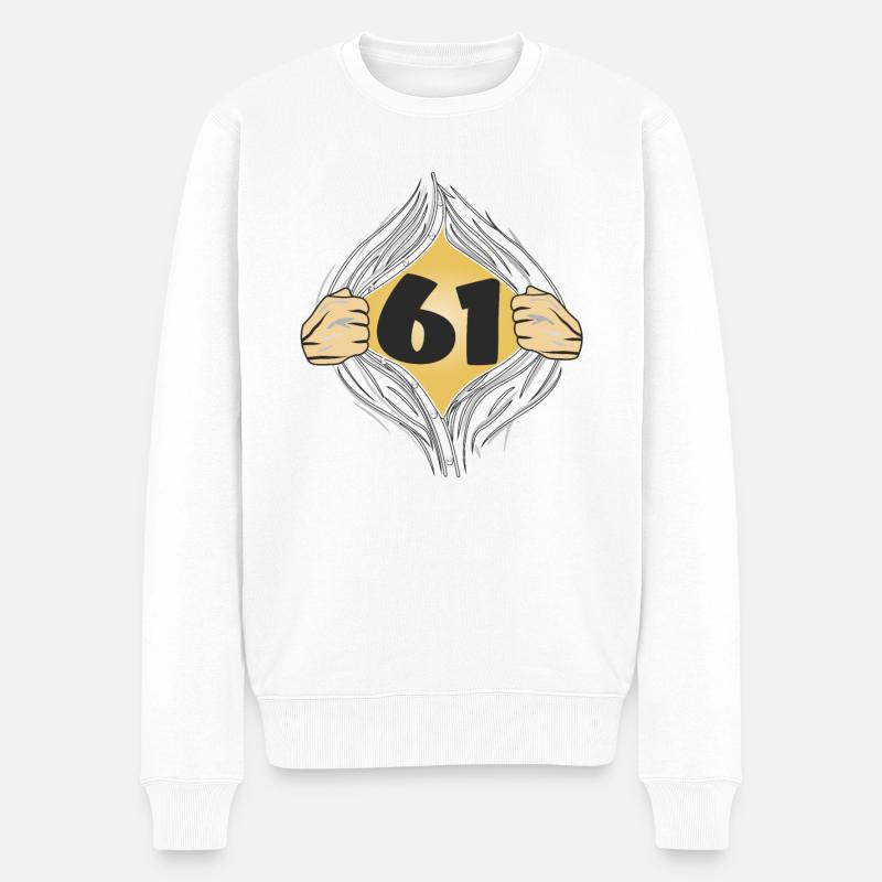 61 ROBE SUR - Pull Premium bio Homme - blanc