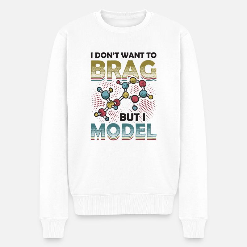 Physical Modeling, Funny Physics Lovers - Men's Premium Organic Jumper - white
