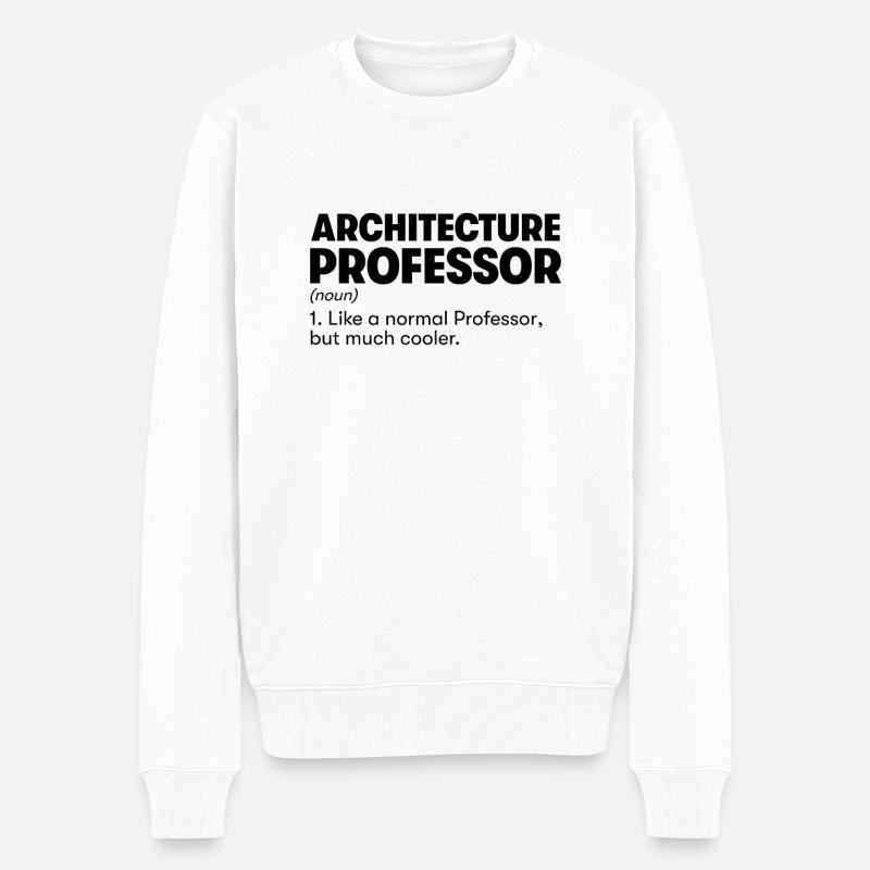 Architekturprofessor - Männer Premium Bio Pullover - Weiß