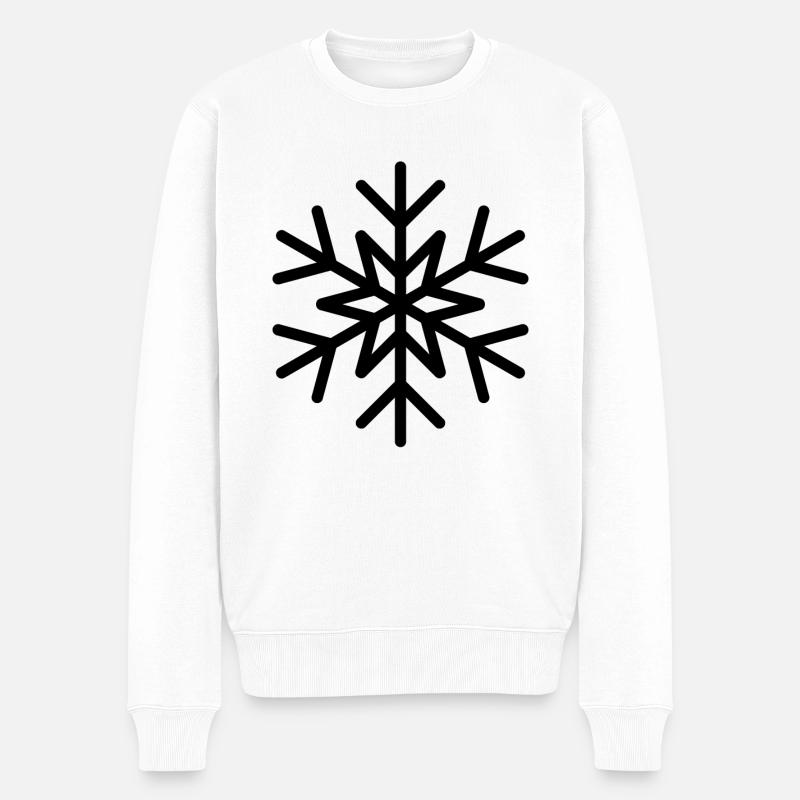 Flocon de neige - Pull Premium bio Homme - blanc