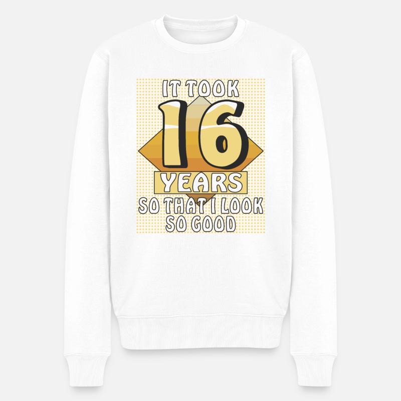CELA PRENDRA 16 ANS - Pull Premium bio Homme - blanc
