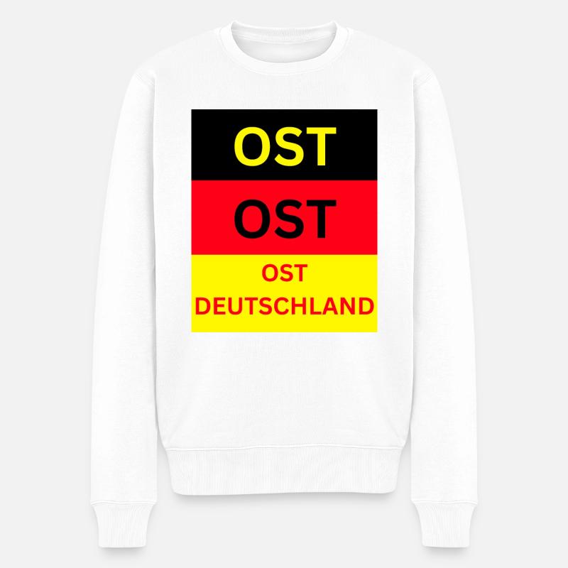 Ostdeutschland Sachsen - Männer Premium Bio Pullover - Weiß