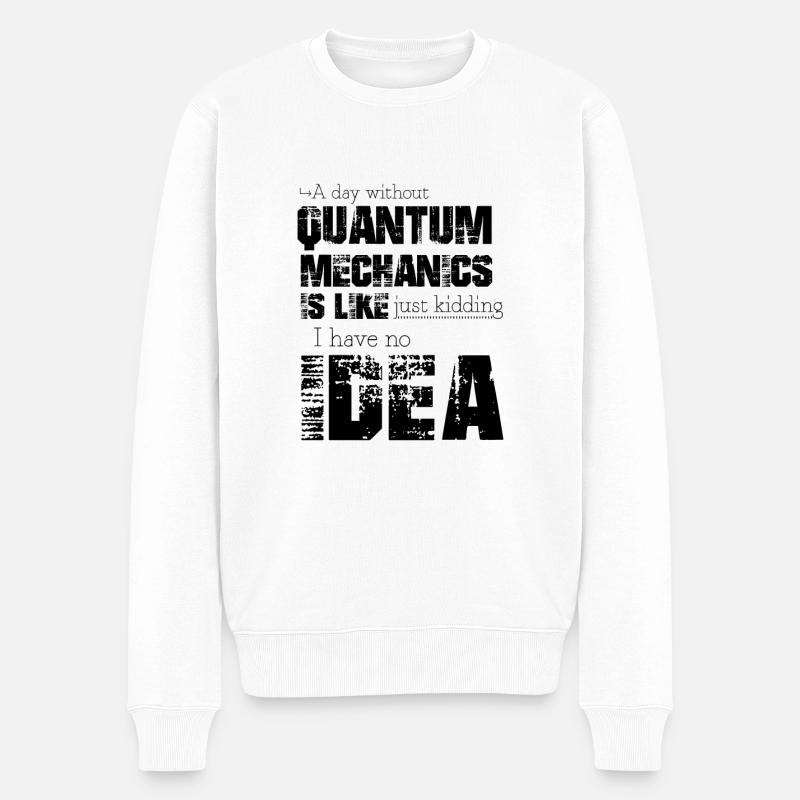 Quantenmechanik - Männer Premium Bio Pullover - Weiß