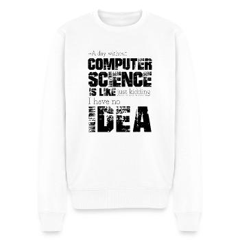 Informatik - Männer Premium Bio Pullover - Weiß - Vorne - Thijin (182cm)