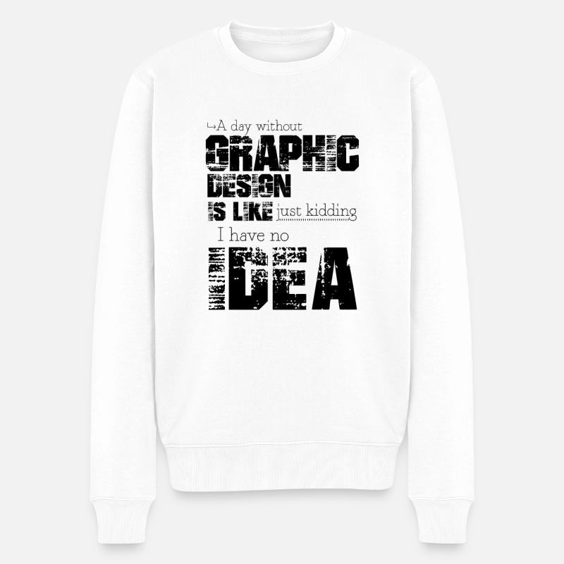 Conception graphique - Pull Premium bio Homme - blanc
