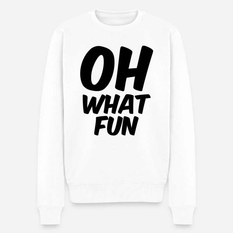 Oh what fun - Männer Premium Bio Pullover - Weiß