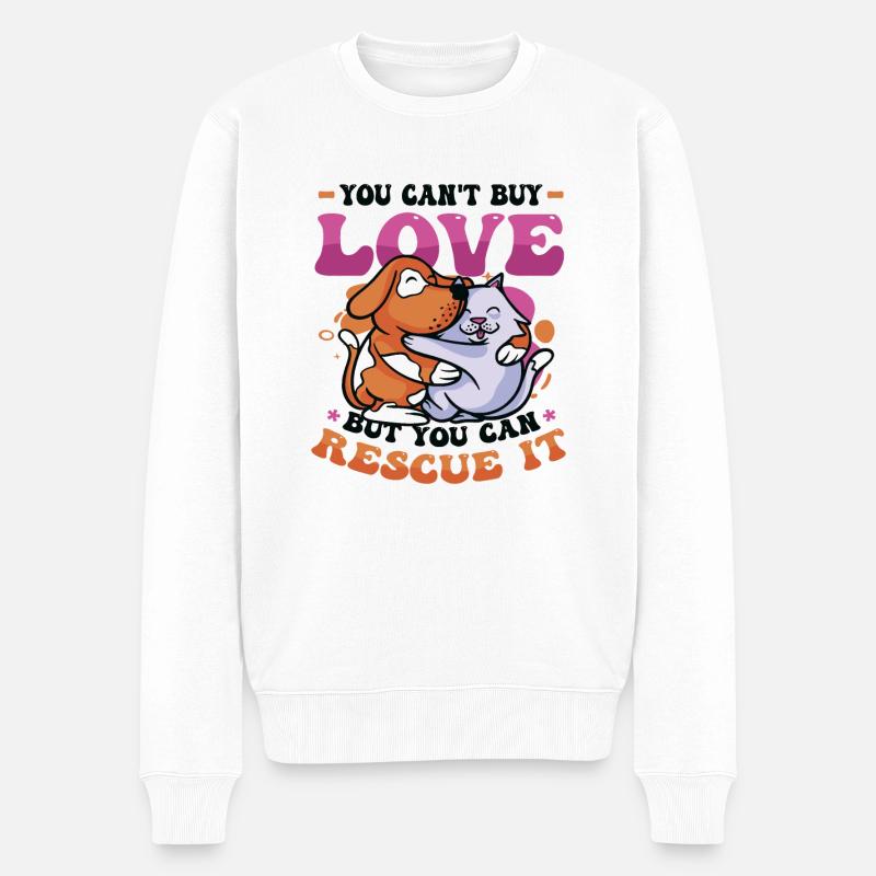 Love cannot be bought. - Men's Premium Organic Jumper - white