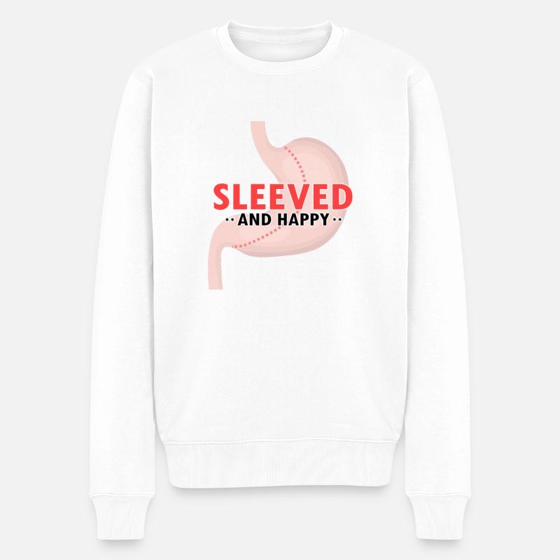 Magenbypass und Magenbypass Operation Design - Männer Premium Bio Pullover - Weiß