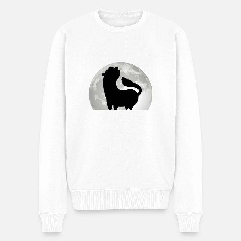 Ferret Moon Ferret Weasel - Pull Premium bio Homme - blanc
