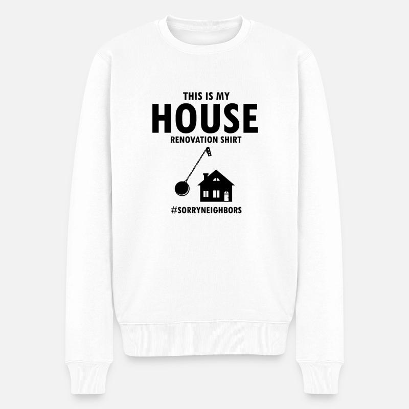 Démolition et rénovation de maisons - Pull Premium bio Homme - blanc