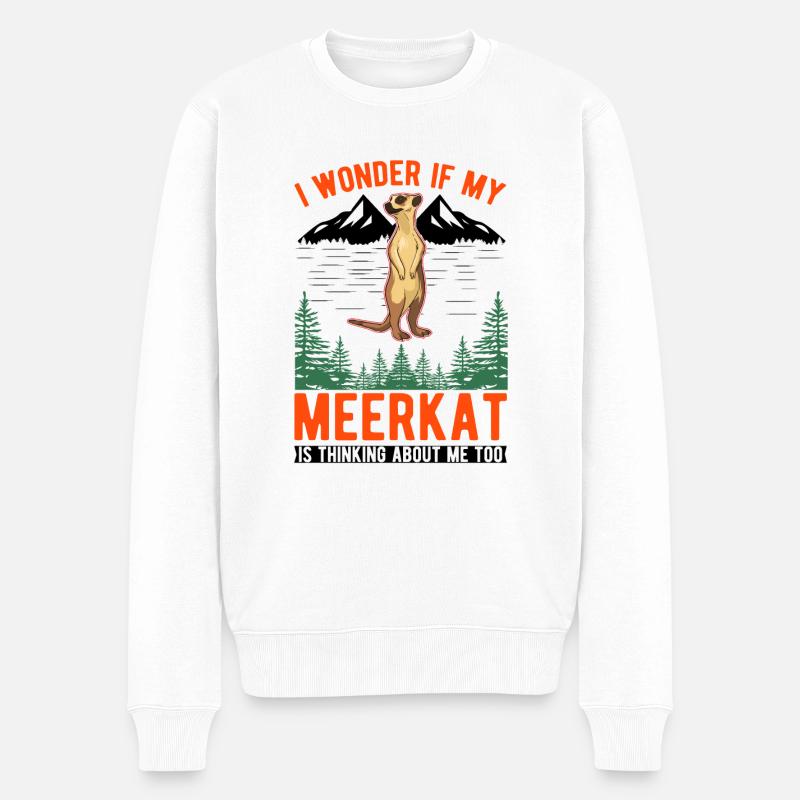 Erdmännchen surikat suricate - Pull Premium bio Homme - blanc