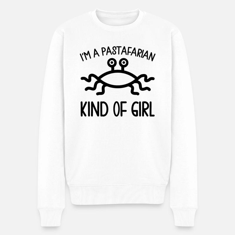Fliegendes Spaghettimonster FSM - Männer Premium Bio Pullover - Weiß