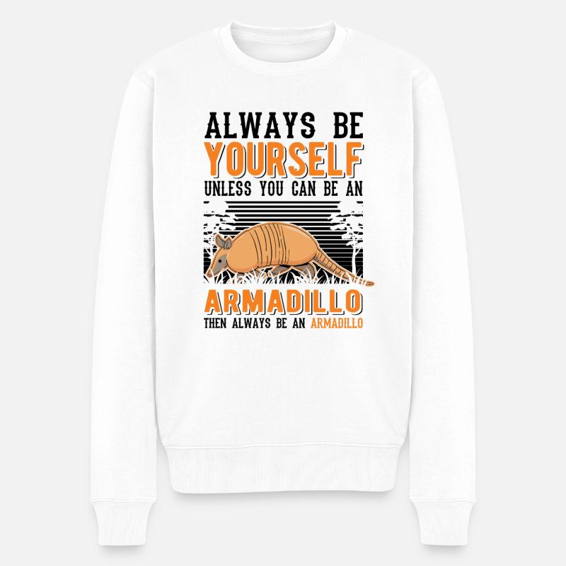 Armadillo Geschenk Gürteltier - Männer Premium Bio Pullover - Weiß