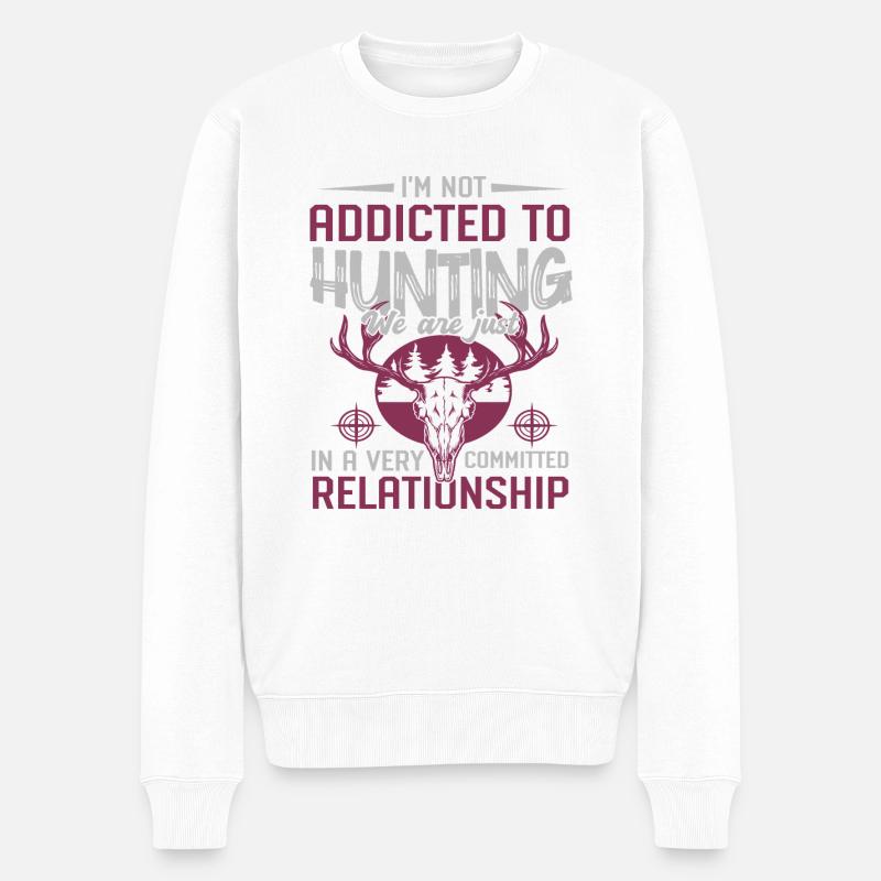 Jäger - Männer Premium Bio Pullover - Weiß