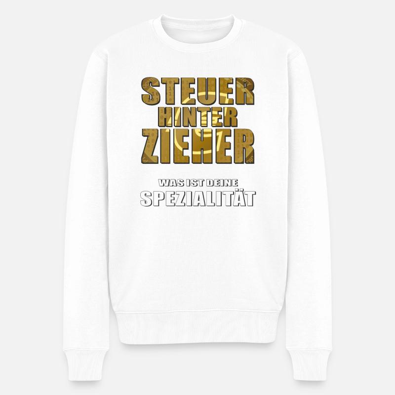 STEUERHINTERZIEHER - Männer Premium Bio Pullover - Weiß