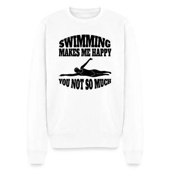 Nageuse Club de natation Femme nageuse - Pull Premium bio Homme - blanc - Devant - Thijin (182cm)