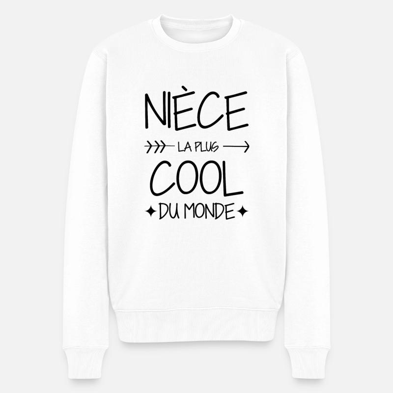 Nièce / Neveu / Oncle / Tante - Pull Premium bio Homme - blanc